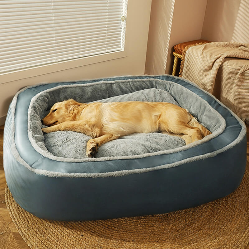 Heavy-duty dog bed cover, replacement for orthopedic pet bed, machine washable.