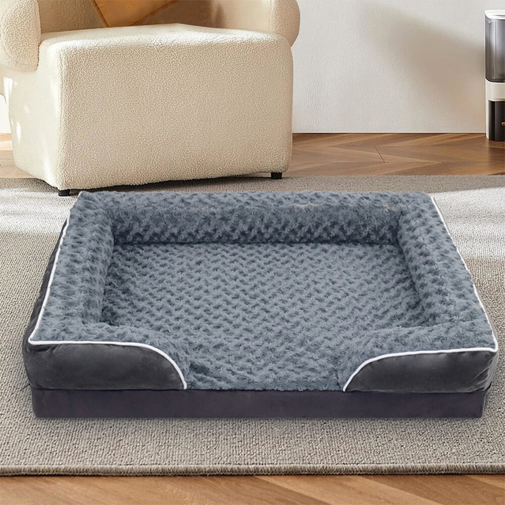 Senior dog comfort: orthopedic dog bed with excellent joint support and a washable cover.