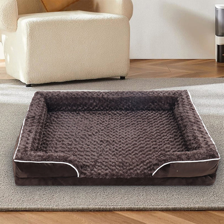 Unisex design orthopedic dog bed, offering superior joint support and a cozy rest spot.