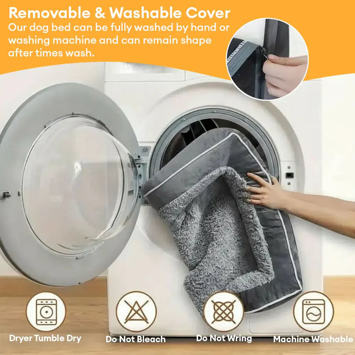 Luxury pet supplies: orthopedic dog bed, water-repellent, ensuring pet comfort and easy cleaning.