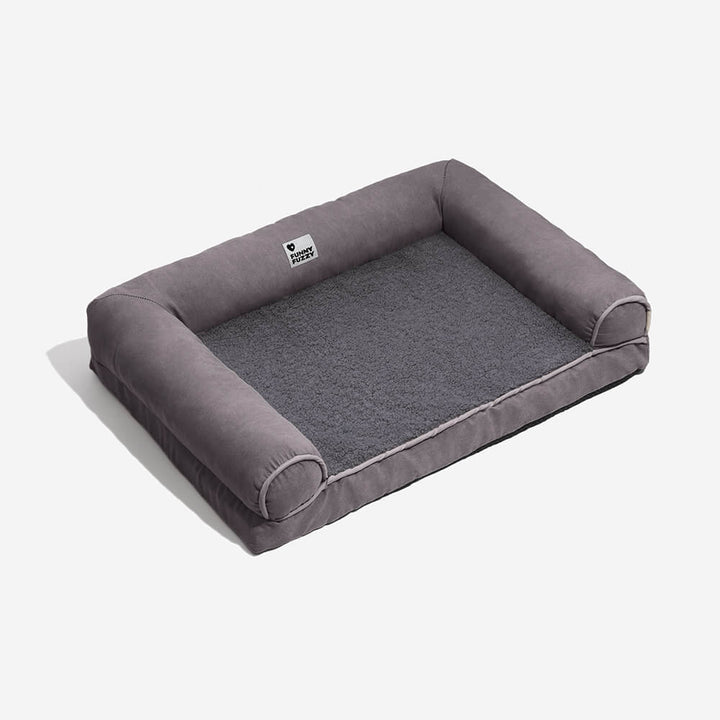 Full bolster orthopedic dog bed, designed for ultimate joint support & relaxation