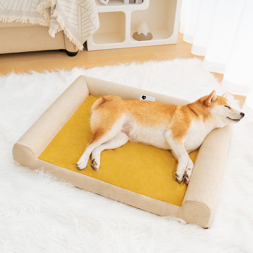 Orthopedic dog bed with full support, comfortable for pets, washable, anti-slip design