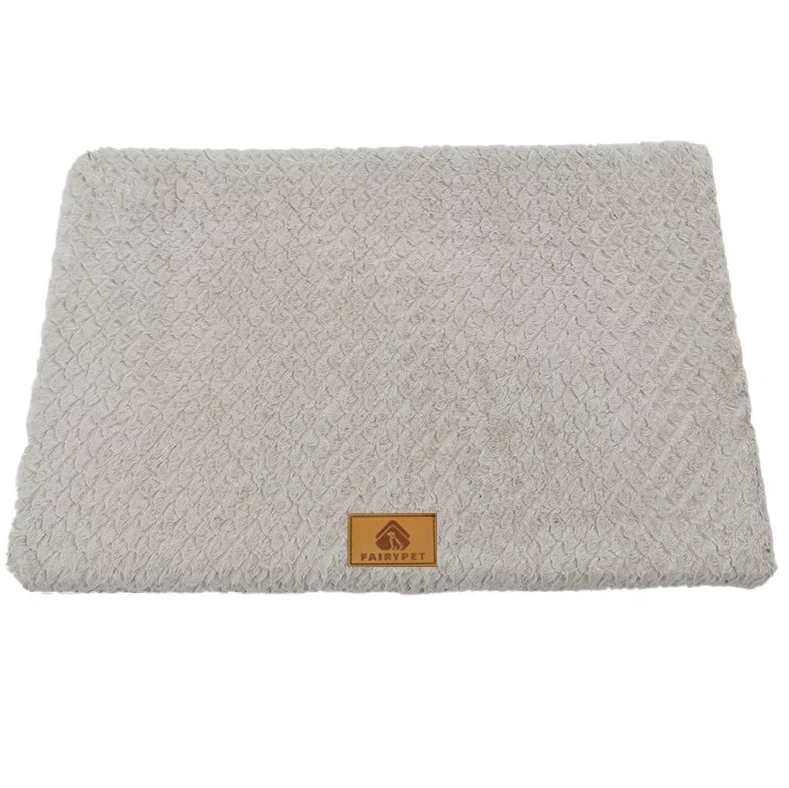 Beige orthopedic dog bed, joint support for small to medium pets, ultimate comfort