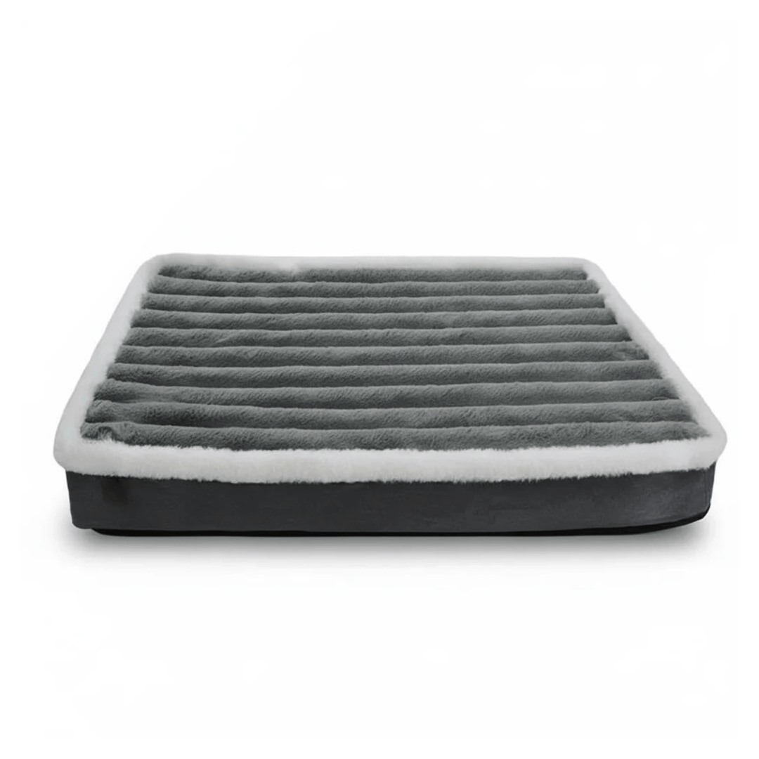 Orthopedic dog bed with memory foam for joint support, plush and comfortable for pets