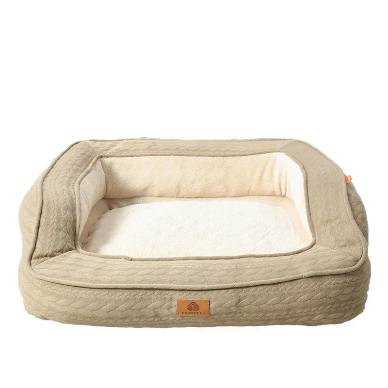 Ergonomic pet bed, orthopedic dog mattress with easy-to-clean removable cover
