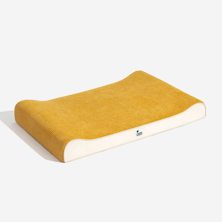 Anatomy of orthopedic dog bed: foam layers for superior joint support & comfort for large pets.
