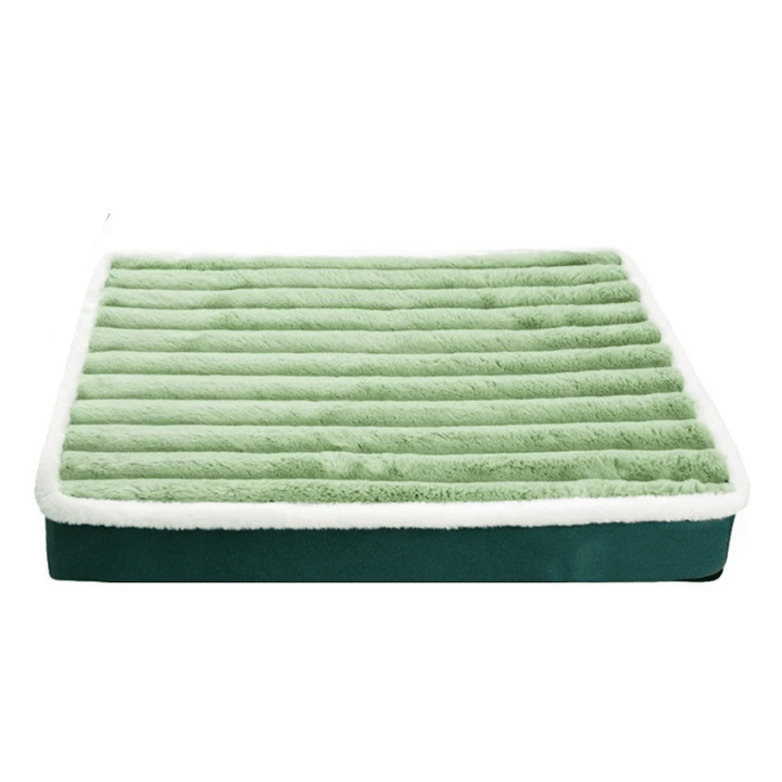 Pet orthopedic bed with a grey removable cover, designed for joint support and easy cleaning.