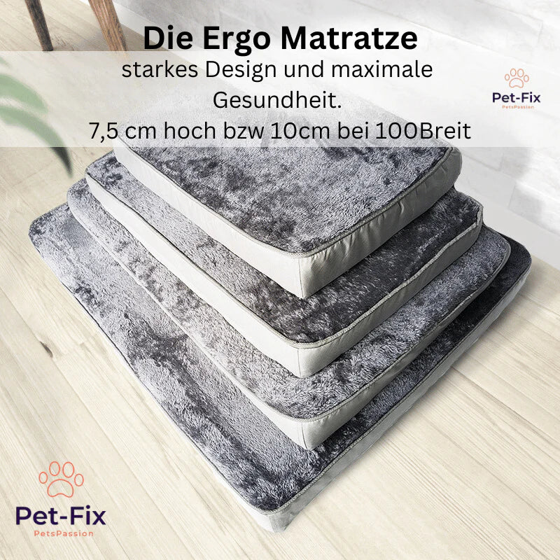 Elegant gray memory foam dog bed with a removable cover, offering superior pet comfort and support.