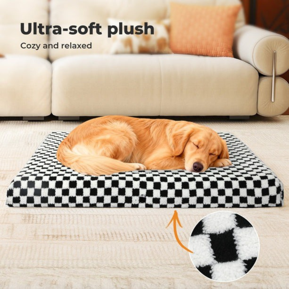 Waterproof orthopedic dog bed featuring memory foam for ultimate pet comfort and joint support.