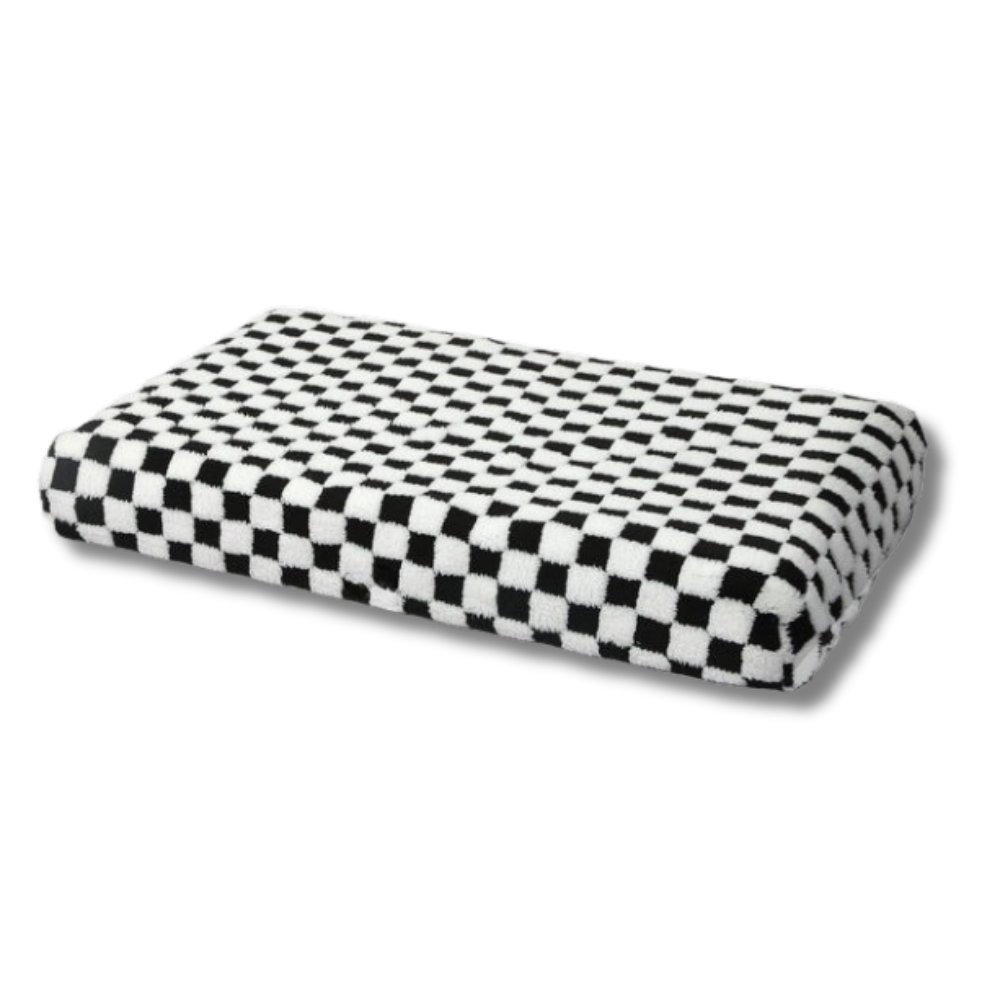 Washable memory foam dog bed, waterproof and orthopedic, designed for senior dog joint health.