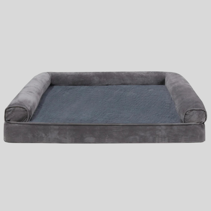 A cozy orthopedic pet mattress designed for large dogs, with high-density memory foam and easy-clean cover.