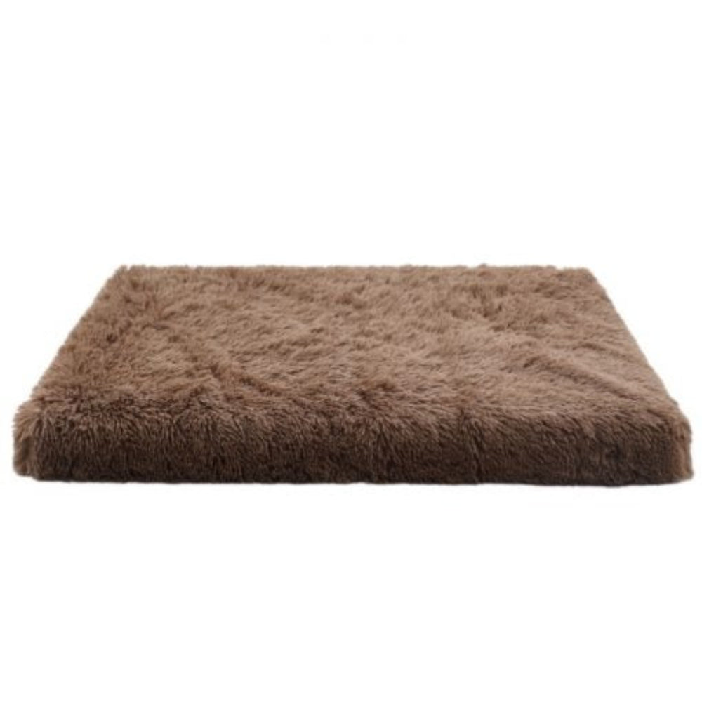 Plush memory foam dog mattress, orthopedic and calming, featuring a durable, washable cover.