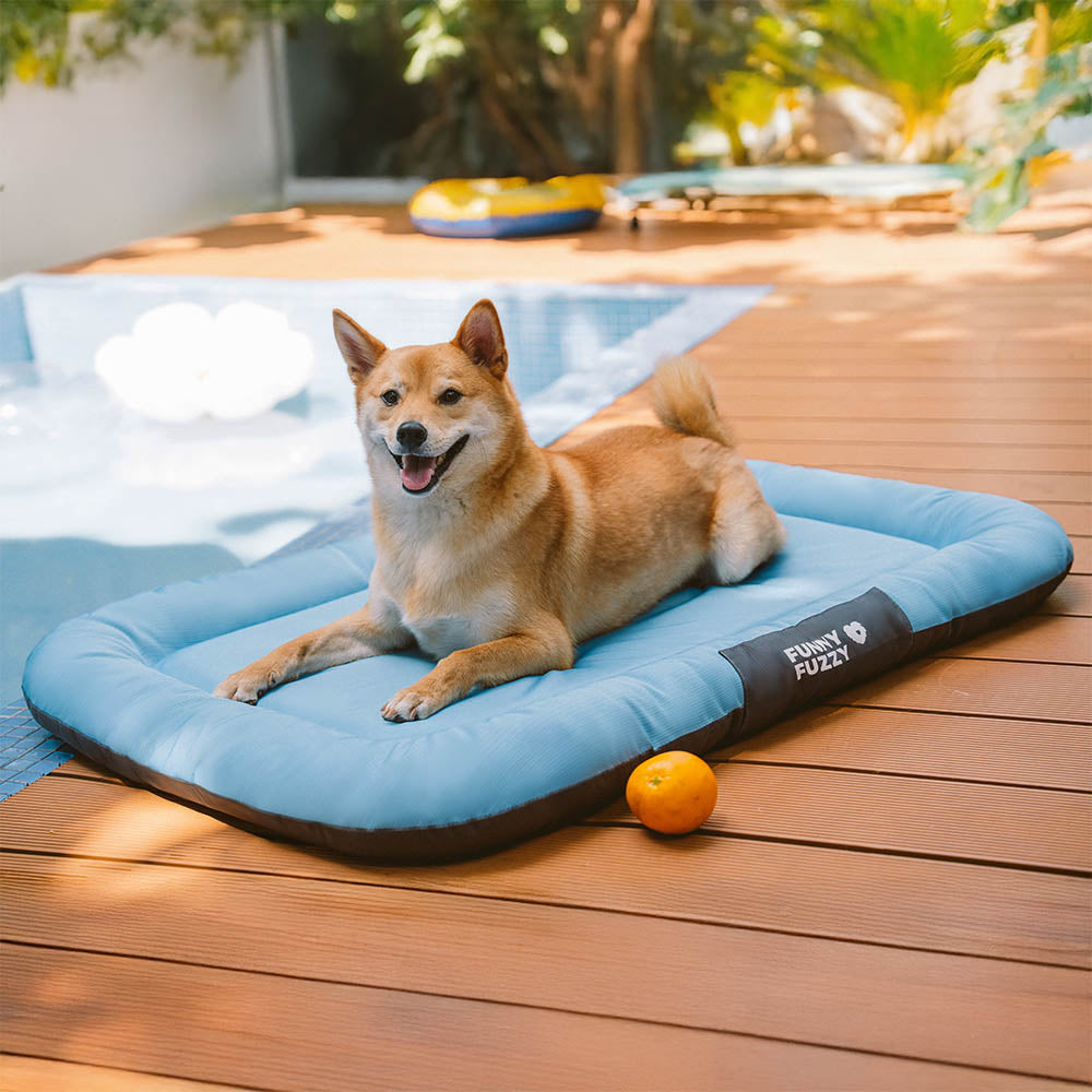 Washable orthopedic dog mat with a durable waterproof and odor-resistant cover