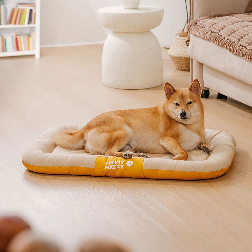 Durable outdoor dog mat, orthopedic memory foam with waterproof protection