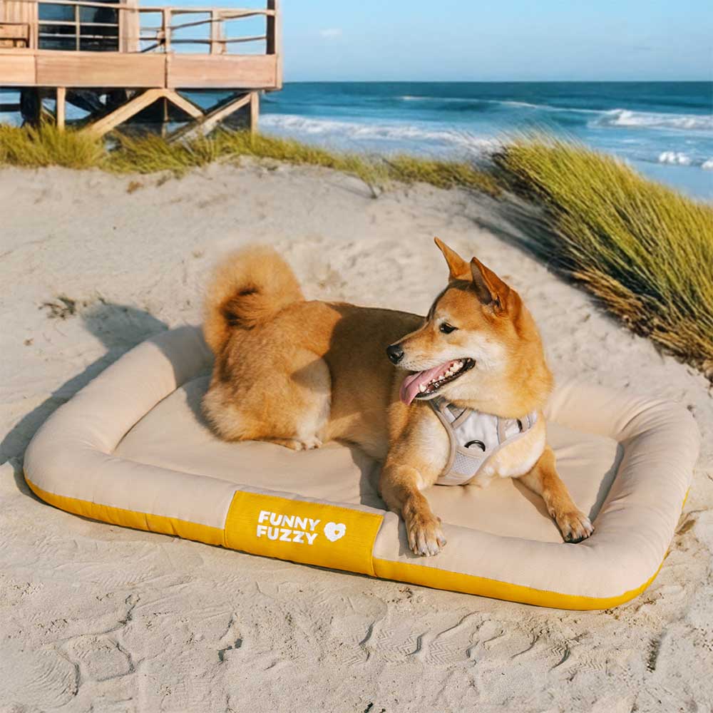 Odor-resistant orthopedic dog bed mat with a robust waterproof outer cover