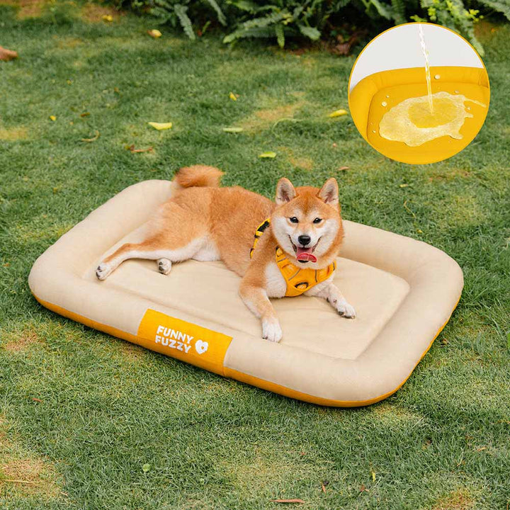 Durable chew-proof orthopedic dog bed mat with washable waterproof cover