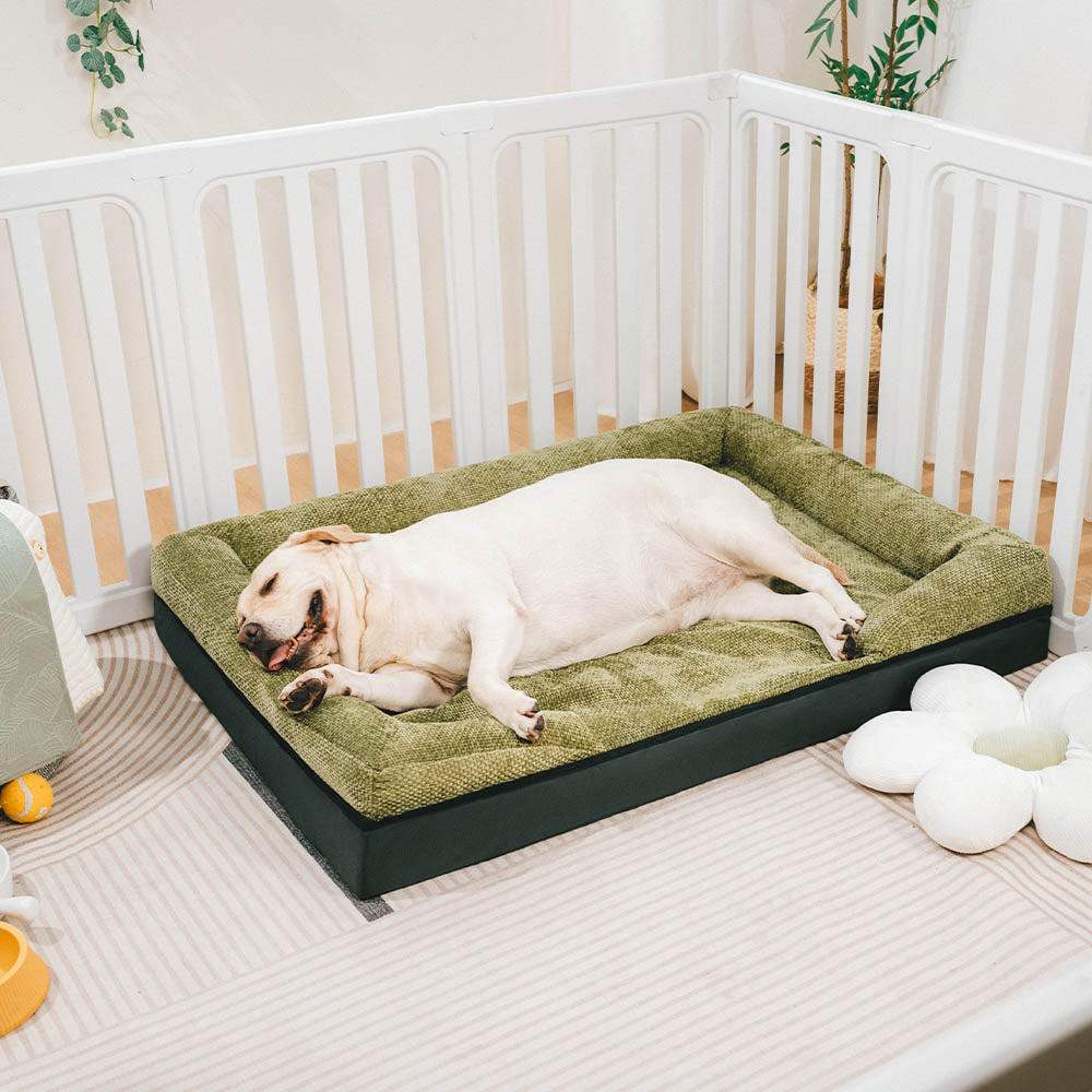 Orthopedic pet bed with washable cover, ideal for dogs and cats seeking comfort and support