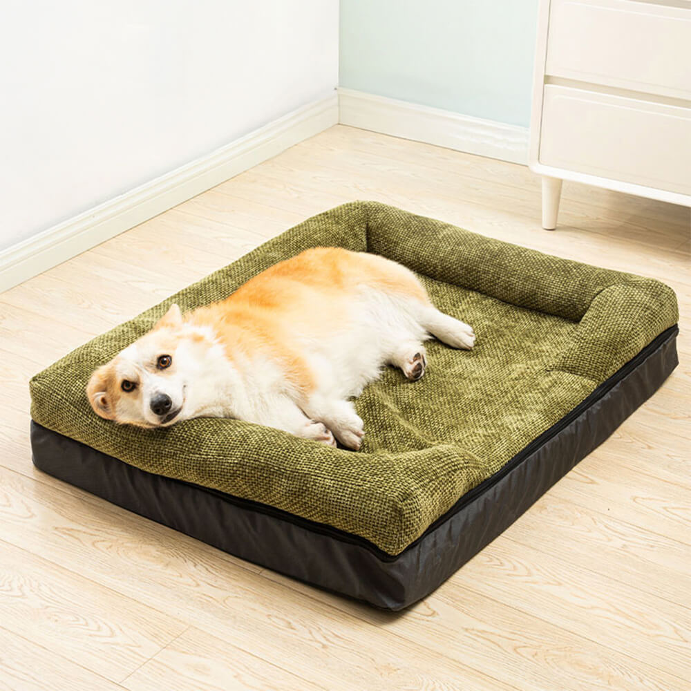 Orthopedic pet bed for dogs and cats, easy-to-clean washable design for a healthy pet environment
