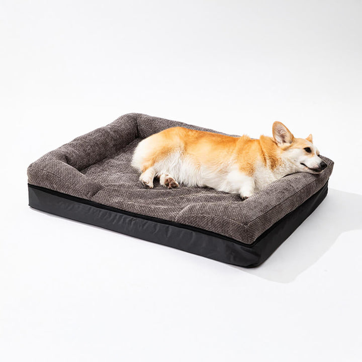 Heavy-duty orthopedic pet bed, washable outer layer, built for lasting comfort and support for dogs