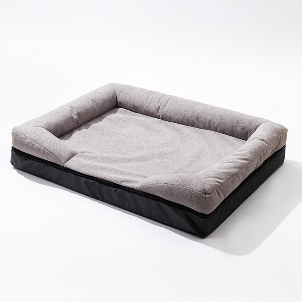 Pet furniture solution: orthopedic dog bed, washable and durable, blending with home decor