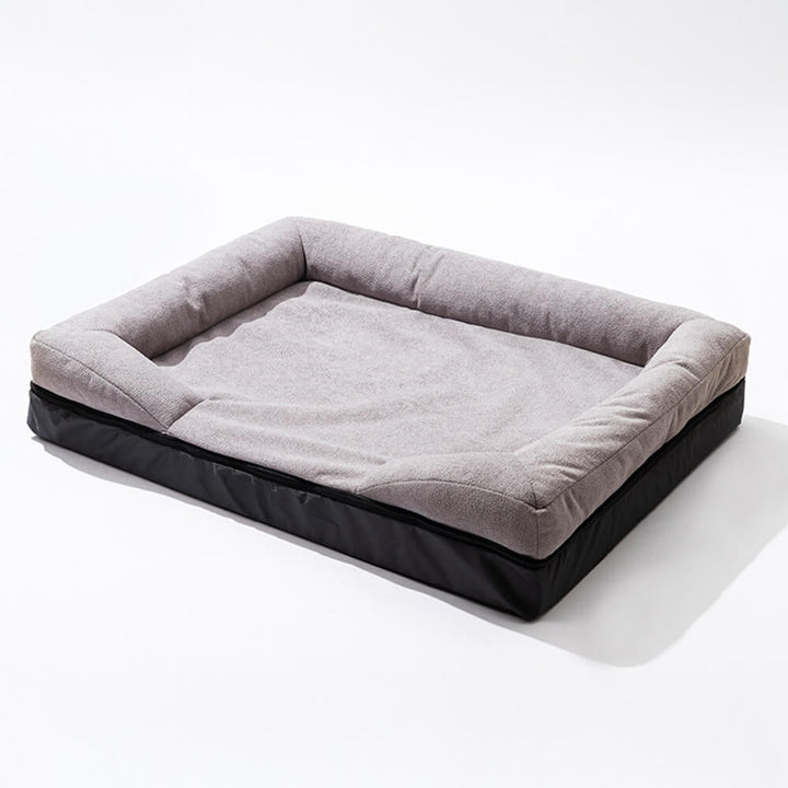 Pet furniture solution: orthopedic dog bed, washable and durable, blending with home decor