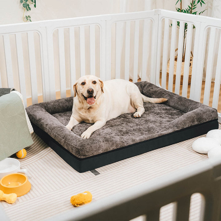 Rectangular orthopedic pet bed, washable and cozy, suitable for both dogs and cats