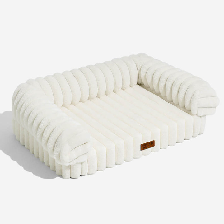 Washable orthopedic dog bed, sofa type, provides relief for joint pain in pets