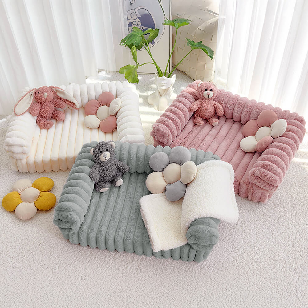 Orthopedic dog & cat bed, sofa style, soft cushioning, durable and washable