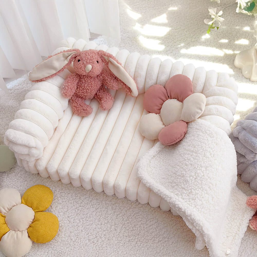 Small pet orthopedic dog bed, cozy sofa style, washable covering for hygiene