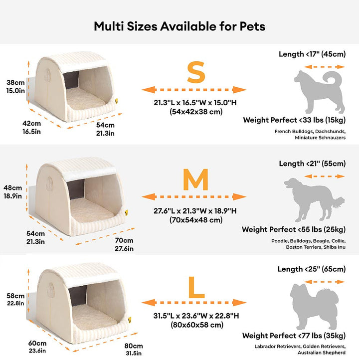 Striped high-quality pet bed, offering orthopedic relief for pets