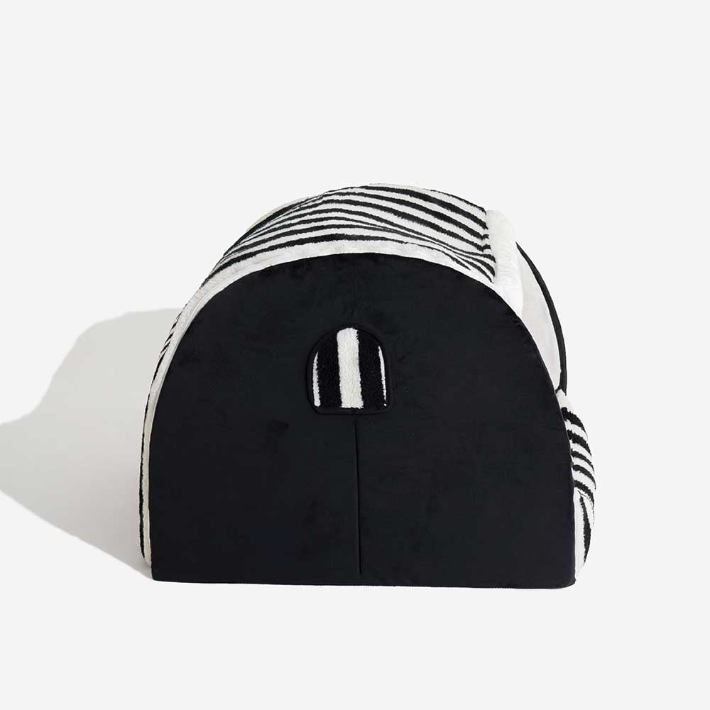 Premium striped orthopedic pet bed, designed for ultimate pet relaxation