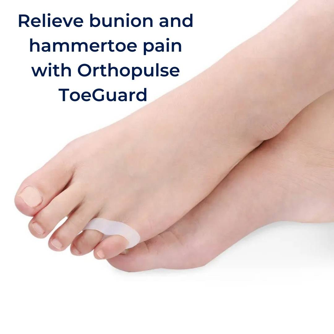 Flexible ToeGuard toe spacers for bunion & hammertoe corrector. Enhances foot health & provides foot pain relief.