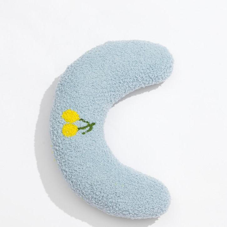 A dog's perspective inside a cozy U-shaped orthopedic pet bed, providing ultimate comfort.