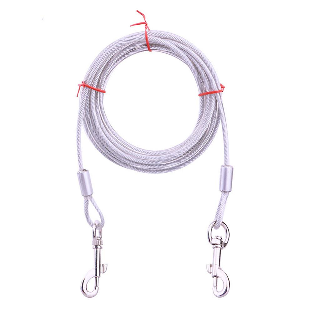 PVC coated steel cable dog leash, designed for long-lasting outdoor pet use