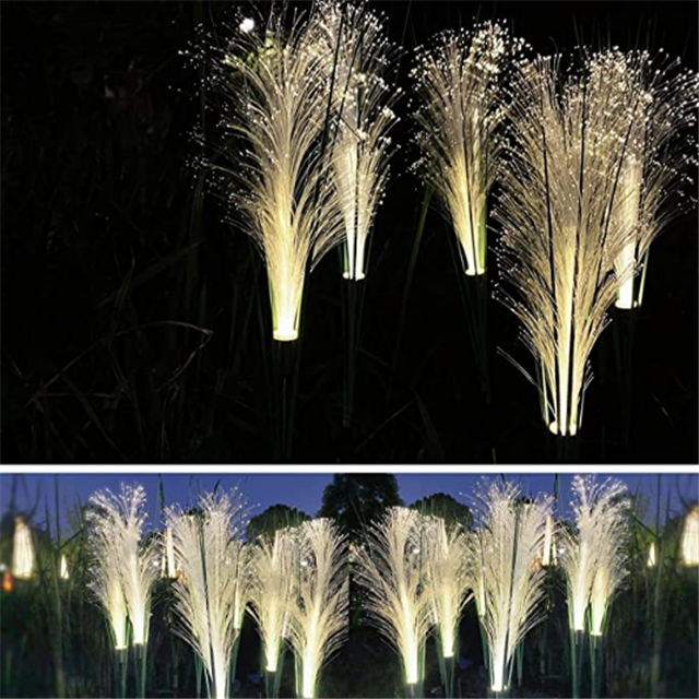 Waterproof solar powered reed light, an elegant solution for garden and lawn illumination.