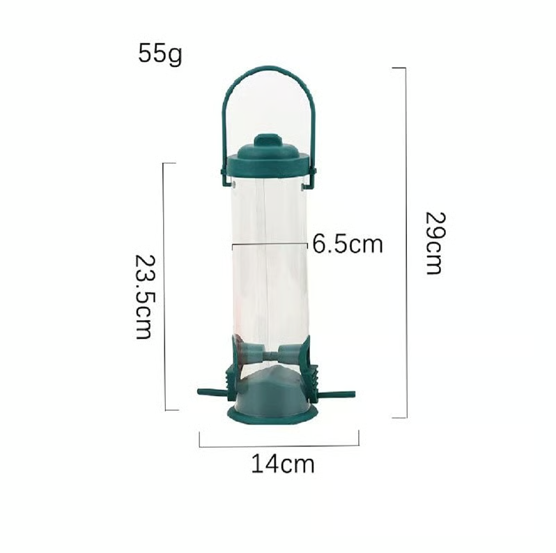 Compact squirrel-proof bird feeder for small gardens, effective against squirrels, outdoor decor