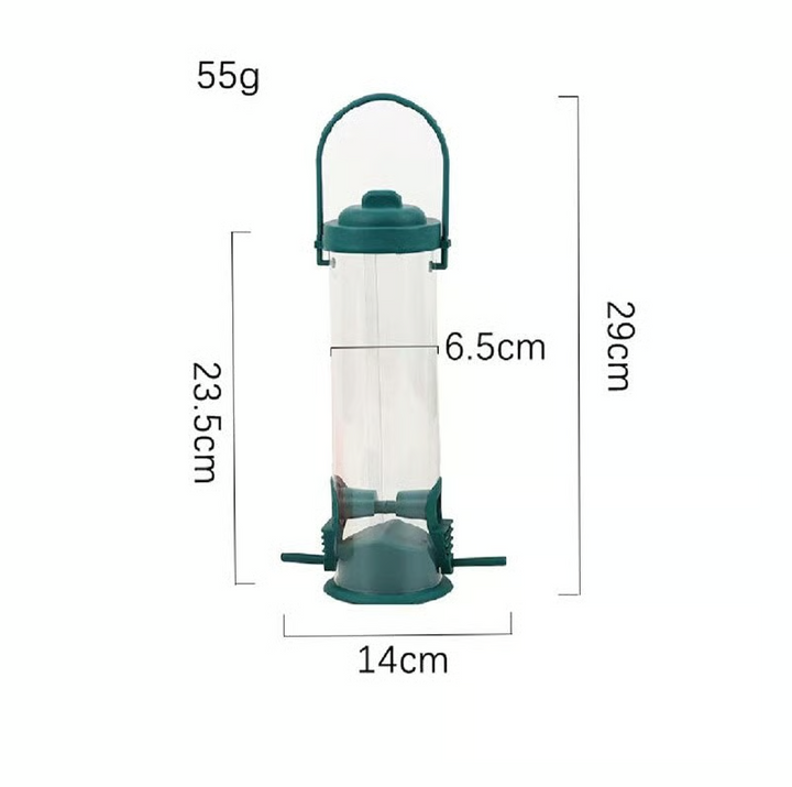 Compact squirrel-proof bird feeder for small gardens, effective against squirrels, outdoor decor