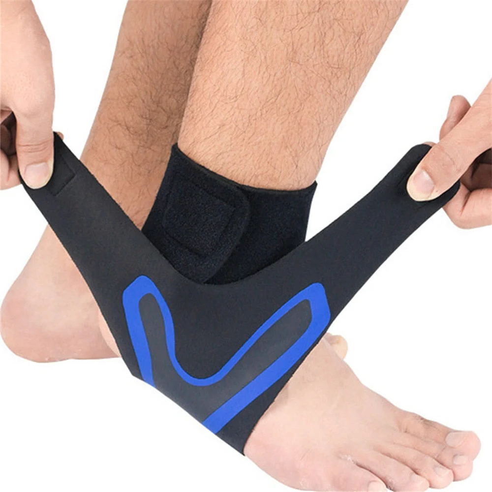 Adjustable compression ankle brace for plantar fasciitis, Achilles tendonitis, and joint support.
