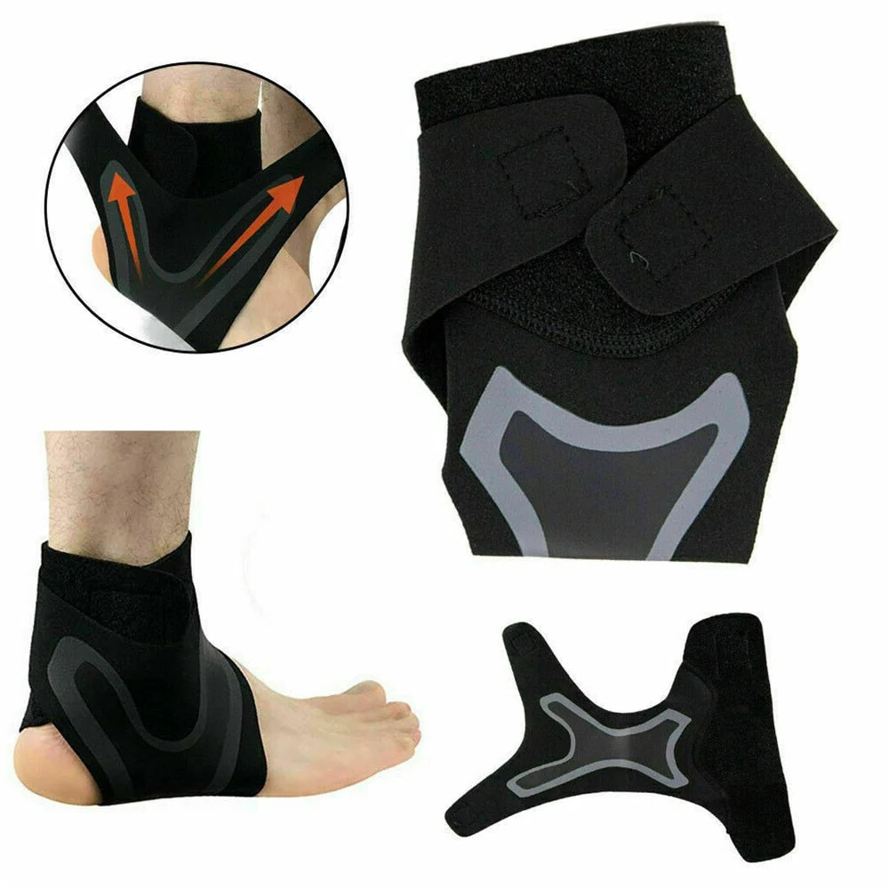 Ankle support sleeve designed for pain relief, helping with plantar fasciitis and Achilles tendonitis.