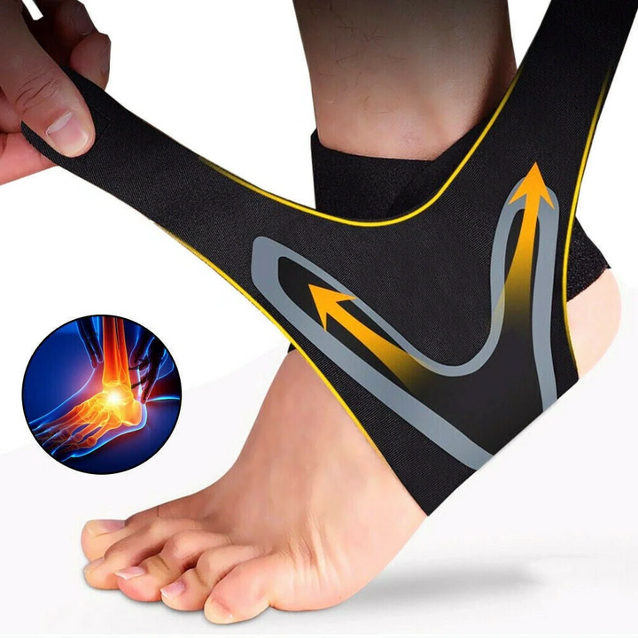 Adjustable ankle compression brace, perfect for sports support, injury recovery, and everyday use.