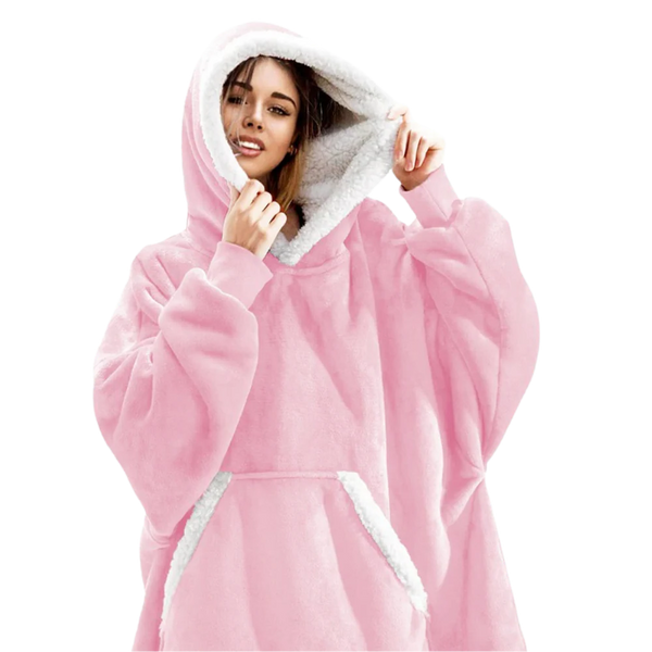 Unisex giant wearable blanket hoodie for ultimate cozy comfort & warmth. Perfect for lounging at home.