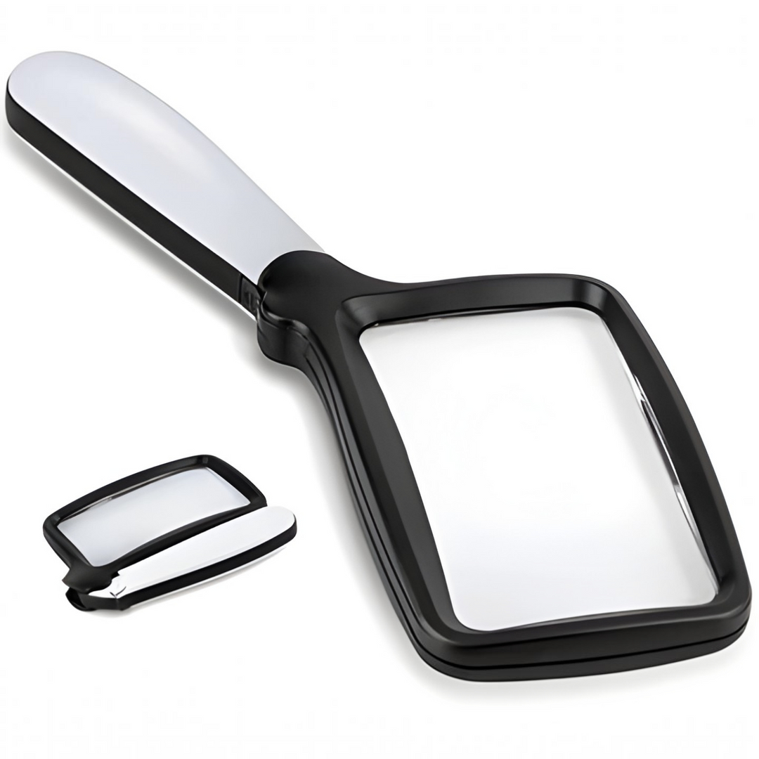 Lightweight LED magnifier for crystal clear vision, perfect eye care tool for reading & hobbies.
