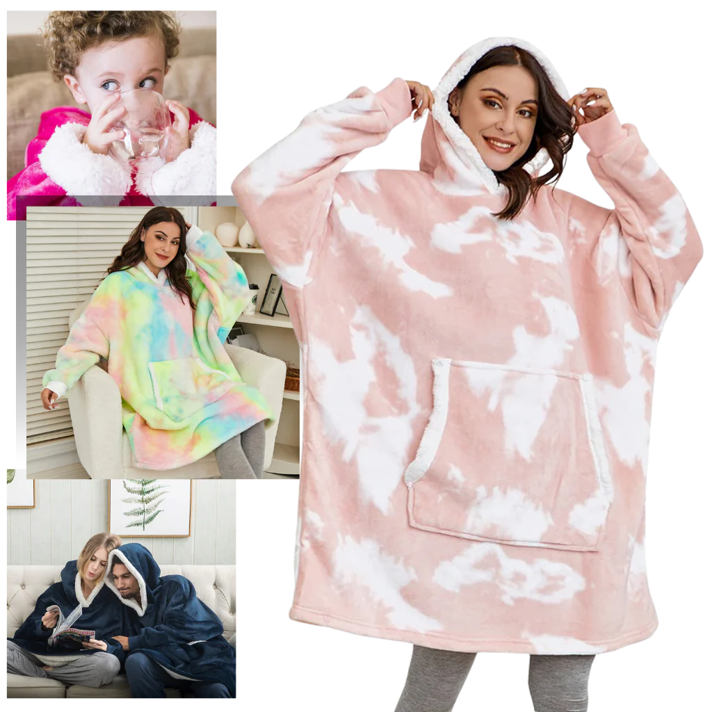 Unisex giant wearable blanket hoodie, the perfect gift for cozy comfort and warmth all year round.