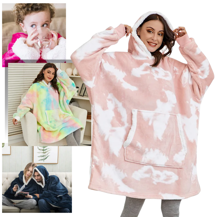 Unisex giant wearable blanket hoodie, the perfect gift for cozy comfort and warmth all year round.