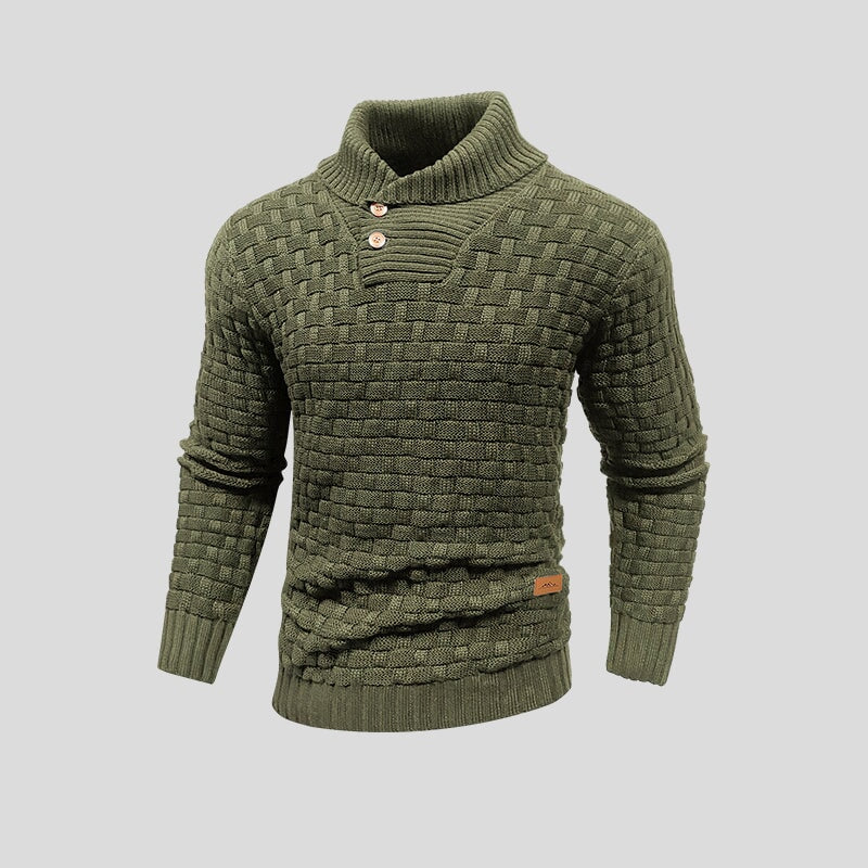 Warm, comfortable men's Oslo knit sweater, ideal for cozy winter layering and everyday wear.