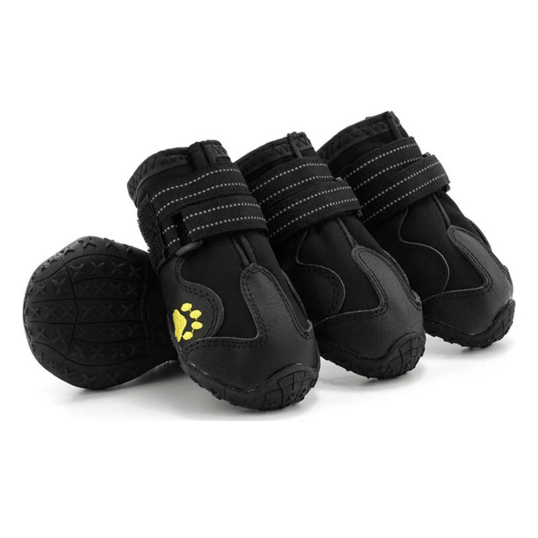Reflective non-slip dog boots & shoes, ideal for all-season outdoor pet paw protection.