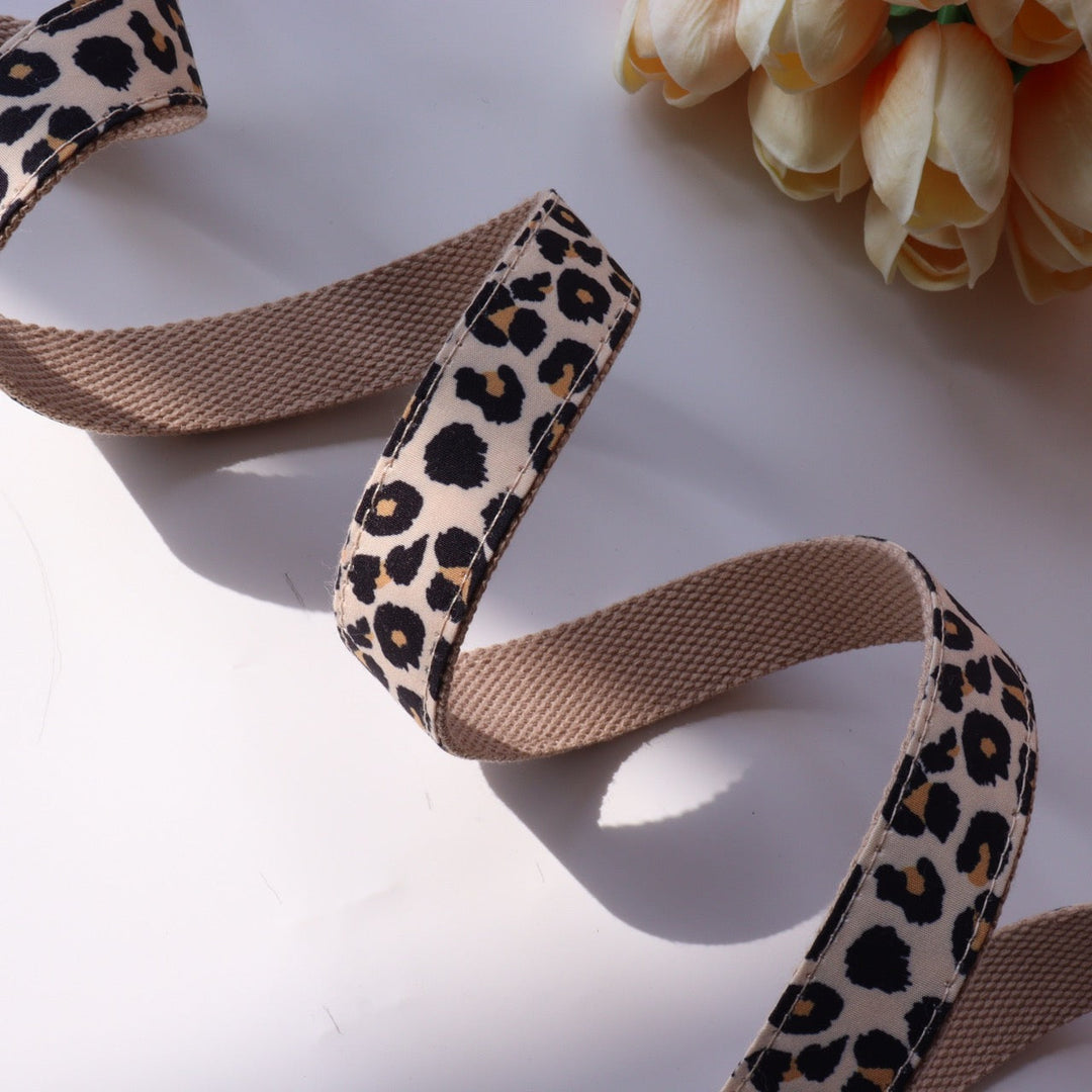 Leopard print dog leash and ID collar set, personalized for your pet