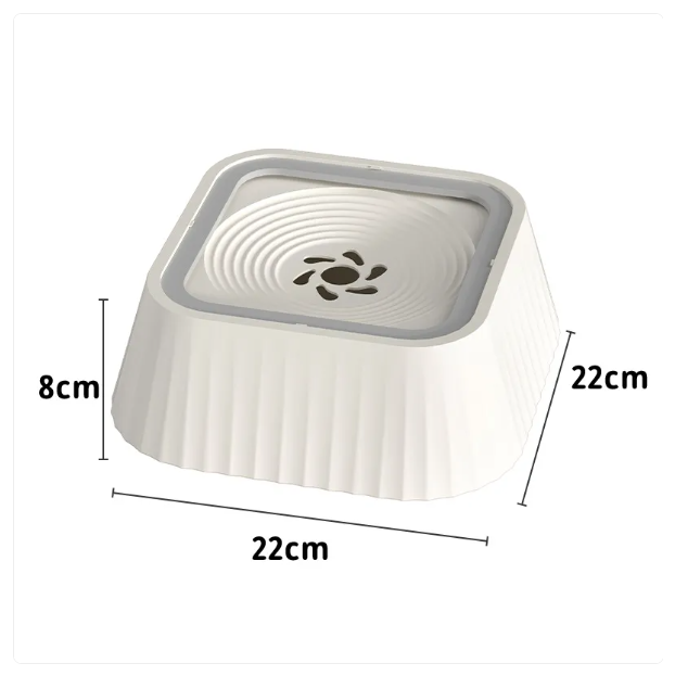 Floating plate pet bowl ensures no-spill hydration, perfect for travel and home, cat accessories