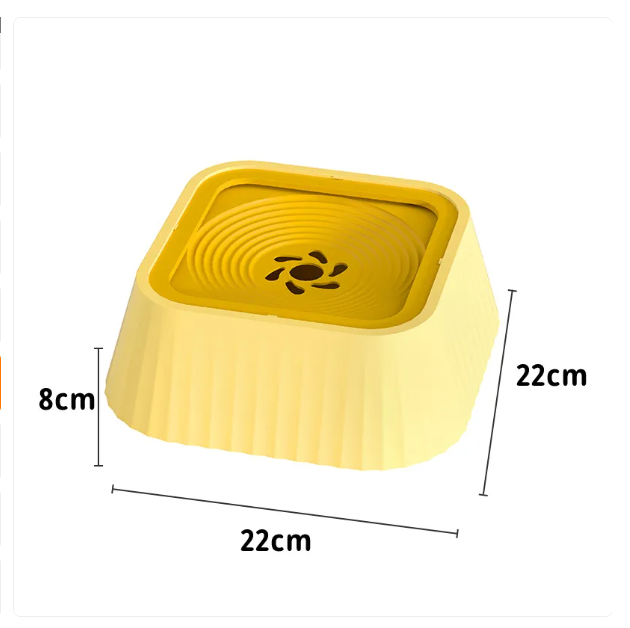 Convenient pet hydration solution, anti-spill water bowl with floating plate for all pets