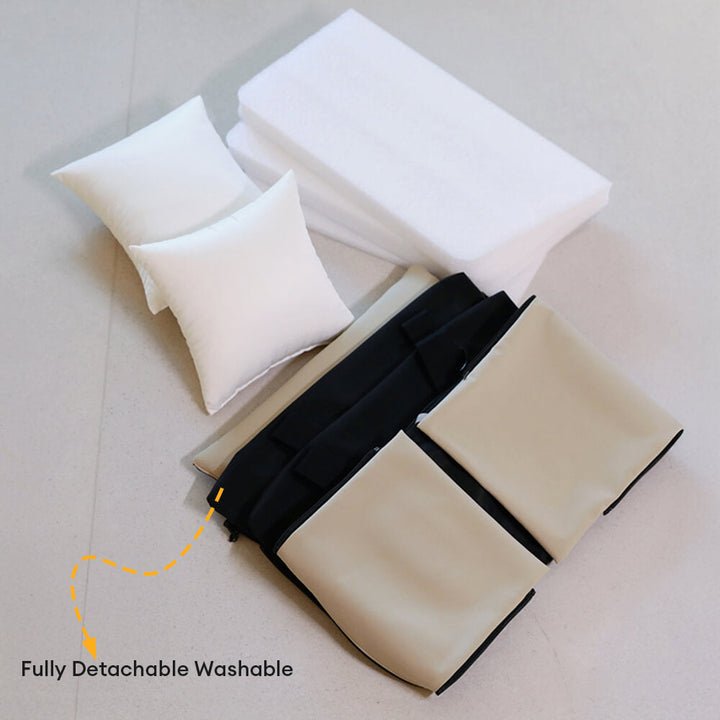 Empty pet car console carrier, highlighting its compact and portable design for travel.